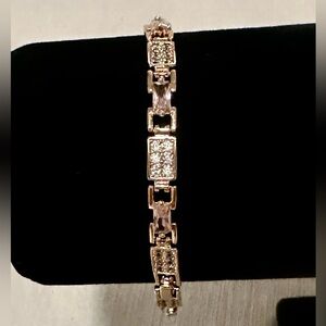 14k Gold Filled Crystal and CZ Bracelet - New